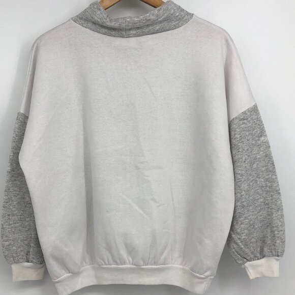 Vintage Petite Winter Snowy hill landscape festive high neck pullover sweatshirt - Picture 15 of 16